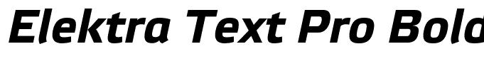 Elektra Text Pro Bold Italic