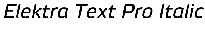 Elektra Text Pro Italic