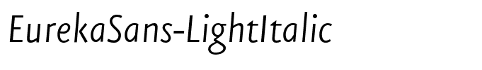 EurekaSans-LightItalic