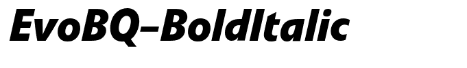 EvoBQ-BoldItalic