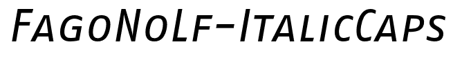FagoNoLf-ItalicCaps