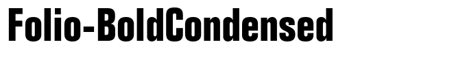 Folio-BoldCondensed