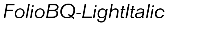 FolioBQ-LightItalic