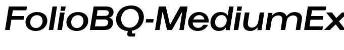 FolioBQ-MediumExtendedItalic