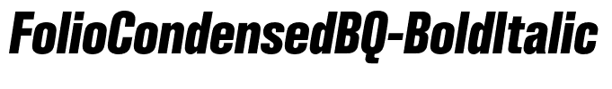 FolioCondensedBQ-BoldItalic