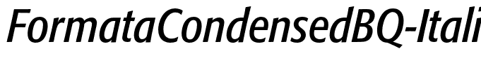 FormataCondensedBQ-Italic