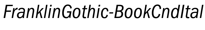 FranklinGothic-BookCndItal