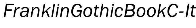 FranklinGothicBookC-Italic
