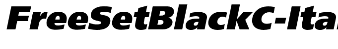 FreeSetBlackC-Italic