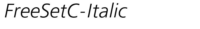 FreeSetC-Italic