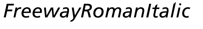 FreewayRomanItalic