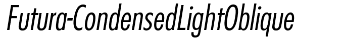 Futura-CondensedLightOblique