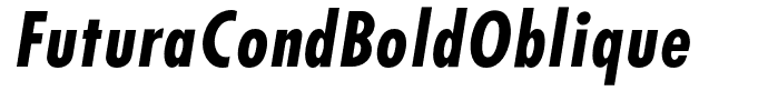 FuturaCondBoldOblique