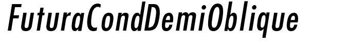 FuturaCondDemiOblique