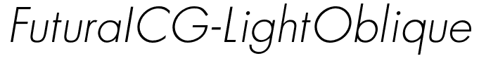 FuturaICG-LightOblique