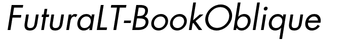 FuturaLT-BookOblique