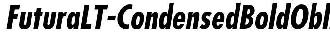 FuturaLT-CondensedBoldOblique