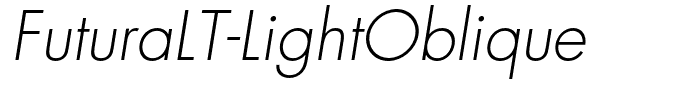 FuturaLT-LightOblique