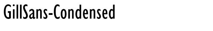 GillSans-Condensed