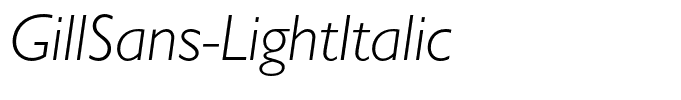 GillSans-LightItalic