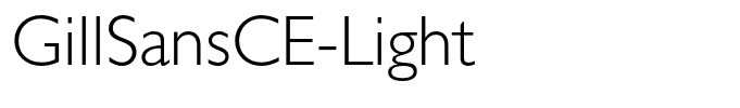 GillSansCE-Light