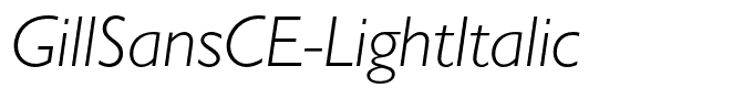 GillSansCE-LightItalic