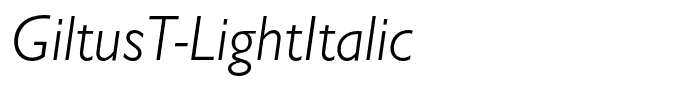 GiltusT-LightItalic