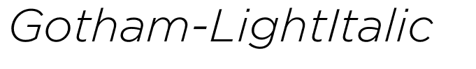 Gotham-LightItalic