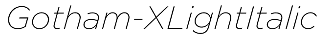 Gotham-XLightItalic