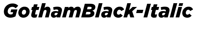 GothamBlack-Italic