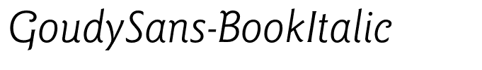 GoudySans-BookItalic