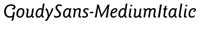 GoudySans-MediumItalic