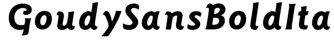 GoudySansBoldItalic