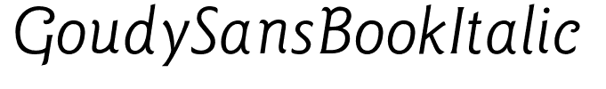GoudySansBookItalic