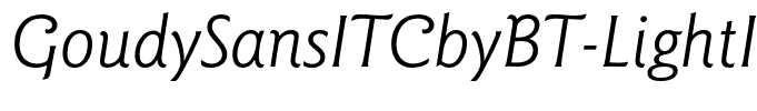GoudySansITCbyBT-LightItalic