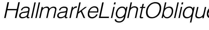 HallmarkeLightOblique