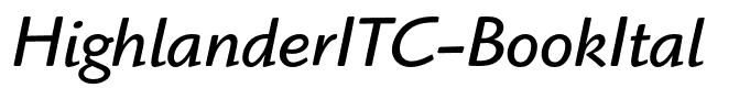 HighlanderITC-BookItal
