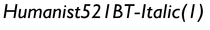 Humanist521BT-Italic(1)