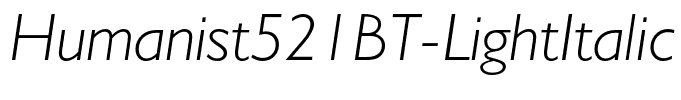 Humanist521BT-LightItalic