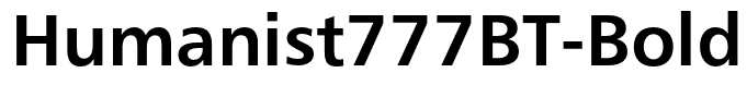 Humanist777BT-BoldB