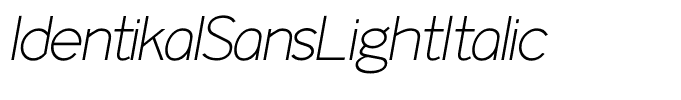 IdentikalSansLightItalic
