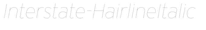 Interstate-HairlineItalic