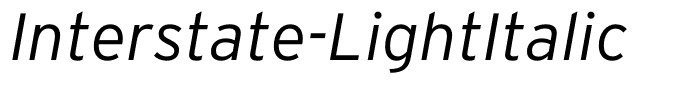 Interstate-LightItalic