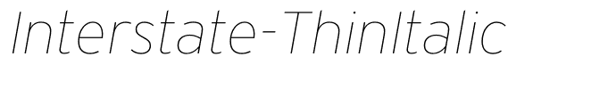 Interstate-ThinItalic