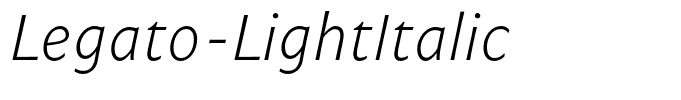 Legato-LightItalic