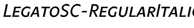 LegatoSC-RegularItalic