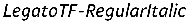 LegatoTF-RegularItalic