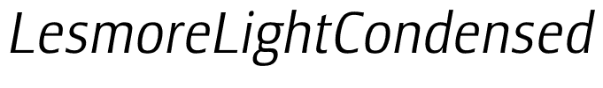 LesmoreLightCondensedItalic