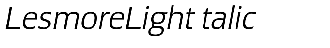 LesmoreLightItalic