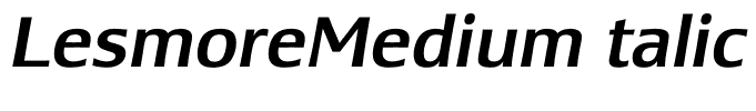 LesmoreMediumItalic